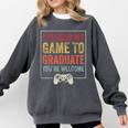 I Paused My Game To Graduate Gamer Graduation Men Boys Comfort Colors Sweatshirt Pepper