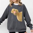 Peking Duck Peeking Chef Graduation Farm Duck Lover Comfort Colors Sweatshirt Pepper