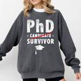 PhD Candidate Survivor PhD Graduation Comfort Colors Sweatshirt Pepper