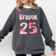 Pink Coquette Bow Senior 2025 Back To School Graduation Girl Comfort Colors Sweatshirt Pepper