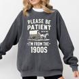 Please Be Patient I'm From The 1900s Retro Comfort Colors Sweatshirt Pepper
