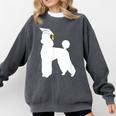 Poodle Graduation Dog Graduate Comfort Colors Sweatshirt Pepper