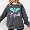 Pre-Med Women Pre Med Princess Graduation Comfort Colors Sweatshirt Pepper