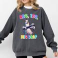 Preschool Graduate Shirt ABC 123 Mic Drop Llama Graduation Comfort Colors Sweatshirt Pepper
