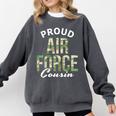 Proud Air Force Cousin Deployment Homecoming Graduation Comfort Colors Sweatshirt Pepper
