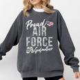 Proud Air Force Godmother US Air Force Graduation Godmother Comfort Colors Sweatshirt Pepper