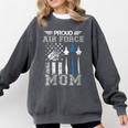 Proud Air Force Mom US Air Force Graduation Mom Comfort Colors Sweatshirt Pepper