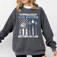 Proud Air Force Mother-In-Law US Air Force Graduation Comfort Colors Sweatshirt Pepper