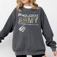 Proud Army Father-In-Law US Army Graduation Father-In-Law Comfort Colors Sweatshirt Pepper