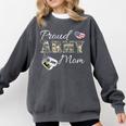 Proud Army Mom Army Graduation Military Mom T-Shirt Comfort Colors Sweatshirt Pepper