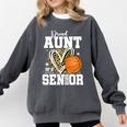 Proud Aunt Of A 2026 Senior Basketball Graduation Leopard Premium Tri-Blend Comfort Colors Sweatshirt Pepper