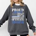 Proud Aunt Of a State Trooper Police Officer Graduation Comfort Colors Sweatshirt Pepper