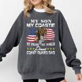 Proud Coast Guard Dad Coast Guard Graduation Dad Comfort Colors Sweatshirt Pepper