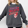 Proud Educated Latina Graduation Masters Degree PhD Comfort Colors Sweatshirt Pepper