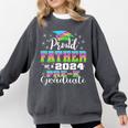 Proud Father Of PreK School Graduate 2024 Graduation Father Premium Comfort Colors Sweatshirt Pepper