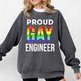 Proud Gay Engineer LGBTQ Rainbow Engineering Graduation Comfort Colors Sweatshirt Pepper