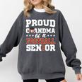 Proud Grandma Of a Football Senior 2026 Graduation Comfort Colors Sweatshirt Pepper