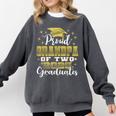 Proud Grandpa Of Two 2025 Graduates Graduation Family Comfort Colors Sweatshirt Pepper