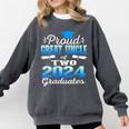Proud Great Uncle Of Two 2024 Graduate Class 2024 Graduation Comfort Colors Sweatshirt Pepper