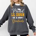 Proud Lil Cousin Of A Class 2024 Graduate Senior Graduation Comfort Colors Sweatshirt Pepper
