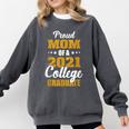 Proud Mom Of A 2021 College Graduate Senior Graduation Comfort Colors Sweatshirt Pepper