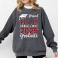 Proud Mom Of 2025 Senior Graduate Matching Family Graduation Comfort Colors Sweatshirt Pepper