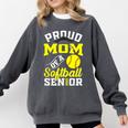 Proud Mom Of a Softball Senior Class Of 2026 Graduation Comfort Colors Sweatshirt Pepper