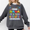 Proud NANA Of a 2025 Kindergarten Graduate Graduation Comfort Colors Sweatshirt Pepper