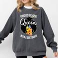 Proud Queen PhD Doctorate Degree Graduation Woman Girl Comfort Colors Sweatshirt Pepper
