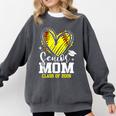 Proud Senior Mom Class Of 2026 Softball Graduation Heart Comfort Colors Sweatshirt Pepper
