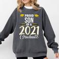 Proud Son Of A 2021 Graduate Graduation Clothes MBA PhD Comfort Colors Sweatshirt Pepper