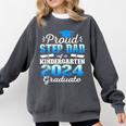Proud Step Dad Of Kindergarten Graduate 2024 Graduation Step Comfort Colors Sweatshirt Pepper