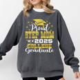 Proud Step Mom Of 2025 College Graduate Family 24 Graduation Comfort Colors Sweatshirt Pepper