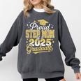 Proud Step Mom Of A Class Of 2025 Graduate Senior Graduation Comfort Colors Sweatshirt Pepper