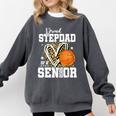 Proud Stepdad Of A 2026 Senior Basketball Graduation Leopard Comfort Colors Sweatshirt Pepper