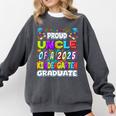 Proud UNCLE Of a 2025 Kindergarten Graduate Graduation Comfort Colors Sweatshirt Pepper