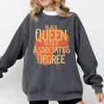 Queen Associate Degree Afrocentric Graduation T Shirt Comfort Colors Sweatshirt Pepper