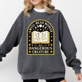 A Well Read Woman Is A Dangerous Creature For Book Lovers Comfort Colors Sweatshirt Pepper