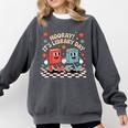 Reading Book Lover School Librarian Hooray It's Library Day Comfort Colors Sweatshirt Pepper