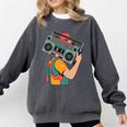 Retro 90s Boombox Nostalgia Party For Music Lovers Men Women Comfort Colors Sweatshirt Pepper