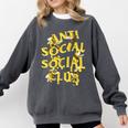 Retro Anti Social Club Bees Introvert Women Men Comfort Colors Sweatshirt Pepper