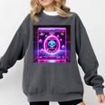 Retro Nostalgia Vaporwave- Error 404 Comfort Colors Sweatshirt Pepper
