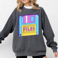 Retro TechnologyOld School Floppy Nostalgia 90s Generation Comfort Colors Sweatshirt Pepper