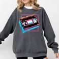 Retro VHS Vaporwave Video Cassette Nostalgia Geek Chic Comfort Colors Sweatshirt Pepper