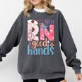 You RN Good Hands Cute Nurse Nursing Student Graduation Comfort Colors Sweatshirt Pepper