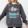 RN In Progress Loading Future Nurse Graduation Lover Comfort Colors Sweatshirt Pepper