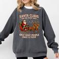 Santa Has The Right Idea Introvert Christmas Comfort Colors Sweatshirt Pepper