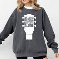 Sarcastic Jokes Genius Songwriters Are Introvert Guitarist Comfort Colors Sweatshirt Pepper