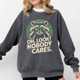 Sarcastic Saying Oh Look Nobody Cares Humor Introverts Comfort Colors Sweatshirt Pepper