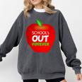 School Is Out Forever Graduation Humor Comfort Colors Sweatshirt Pepper